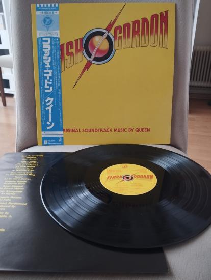 Queen ‎–  Flash Gordon (Soundtrack) - 1980 Japonya  Basım LP Plak -Obi’li