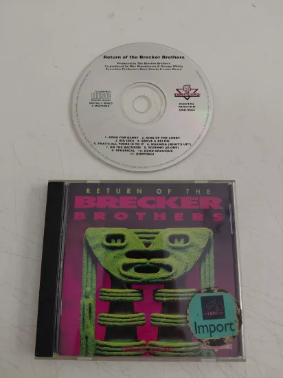 The Brecker Brothers ‎– Return Of The Brecker Brothers - 1992  Amerika Basım CD Albüm