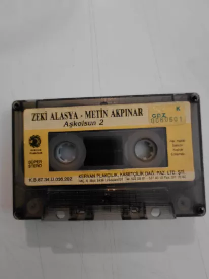 Zeki Alasya/ Metin Akpınar – Aşkolsun 2 -  1987 Türkiye Basım Kaset / Kapaksız