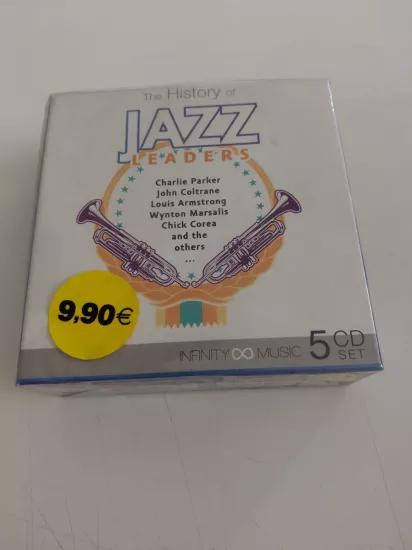 The History Of Jazz Leaders (John Coltrane ,Miles Davis,Ahmad Jamal...) - İtalya Basım 5xCD Box Set/Jelatinli