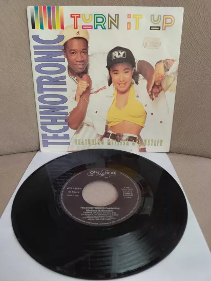 Technotronic Featuring Melissa & Einstein  – Turn It Up - 1991  Fransa Basım 45’lik  Plak