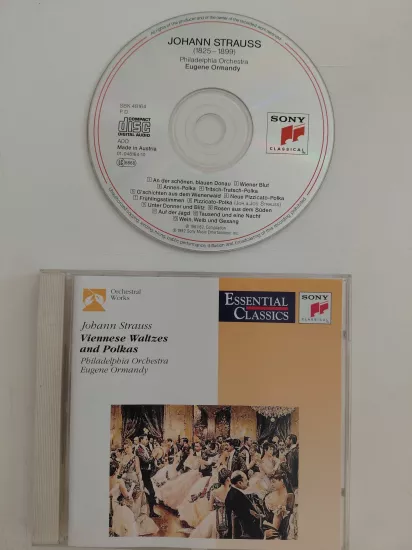 Johann Strauss, Eugene Ormandy – Viennese Waltzes And Polkas – 1992 Avrupa Basım - CD Albüm