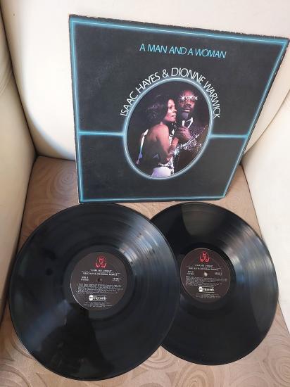 Isaac Hayes & Dionne Warwick – A Man And A Woman - 1977 USA Basım Albüm - Double 2XLP Plak