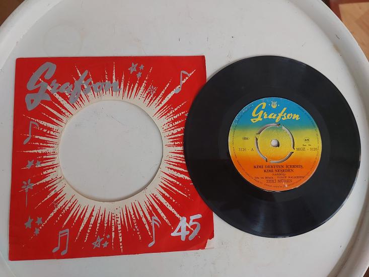 Zeki Müren – Kimi Dertten İçermiş Kimi Neşeden/Karakaş Gözlerin Elmas-1964 Türkiye Basım 45Lik Plak