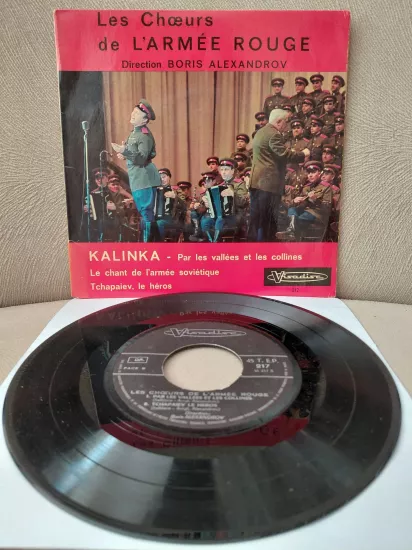Les Chœurs De L’Armée Rouge (Kızıl Ordu Korosu) –  Kalinka - Fransa Dönem Basım EP Plak