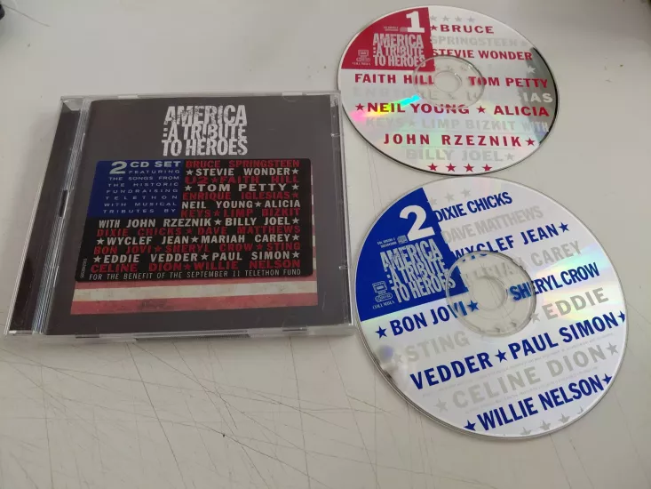 America: A Tribute To Heroes - 2001  Avrupa Basım 2xCD Albüm