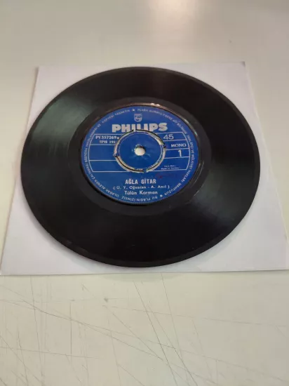 Tülin Korman  ‎– Ağla Gitar / Düğün Gecesi - Türkiye Dönem Basım 45’lik Plak /Kapaksız