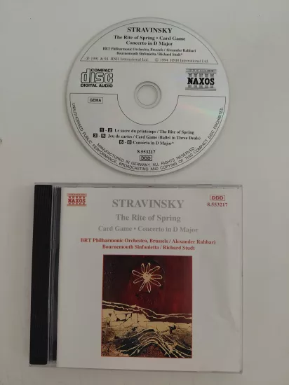 Stravinsky -  – The Rite Of Spring • Card Game • Concerto In D Major  – 1995 Avrupa Basım - CD Albüm