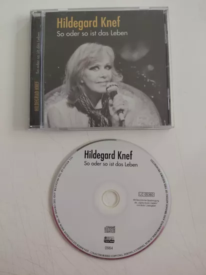 Hildegard Knef – So Oder So Ist Das Leben - 2007  Almanya Basım CD Albüm
