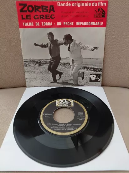Mikis Theodorakis –  Zorba (Soundtrack)  - 1965 Fransa Basım 45lik Plak
