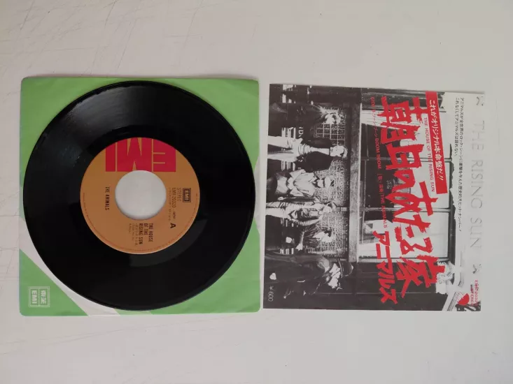 THE ANIMALS - The House of Rising Sun / Boom Boom - 1977 Japonya Basım  45lik Plak