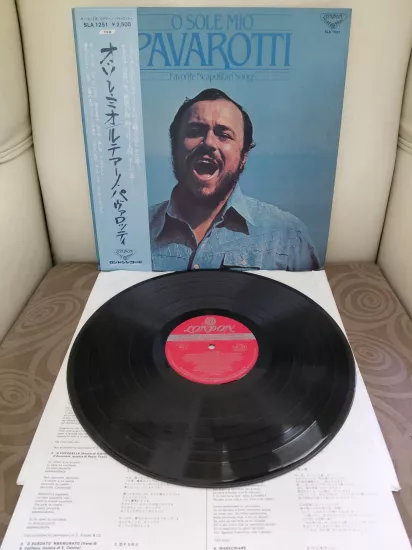 Luciano Pavarotti  – O Sole Mio Favorite Neapolitan Songs - 1980  Japonya  Basım 33 lük  LP Plak - Obili