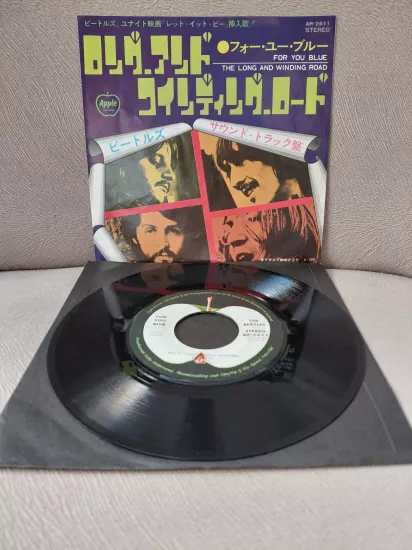 THE BEATLES  -  The Long And Winding Road  - 1977 Japonya  Basım 45lik Plak