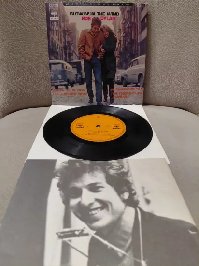 Bob Dylan  ‎-  Blowin’ In The Wind - 1968 Japonya  Basım (4 parçalık) EP Plak