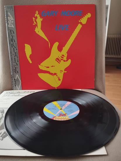 Gary Moore ‎–  Live  - 1983 Japonya  Basım LP Plak- Obi’li (Promo)