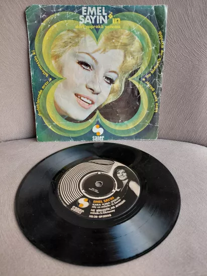 Emel Sayın – Dudaklarında Arzu  / Kara Kara Gözler -  Türkiye  Basım 45’lik EP Plak