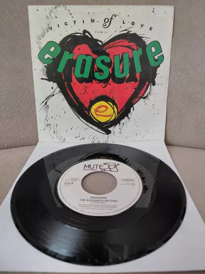 Erasure  – Victim Of Love (Remix) -  1987  Belçika Basım 45 lik Plak
