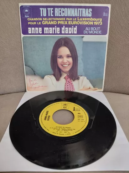 Anne Marie David  –  Tu Te Reconnaitras (1973 eurovision 1.si) - 1973 Fransa Basım 45’lik  Plak