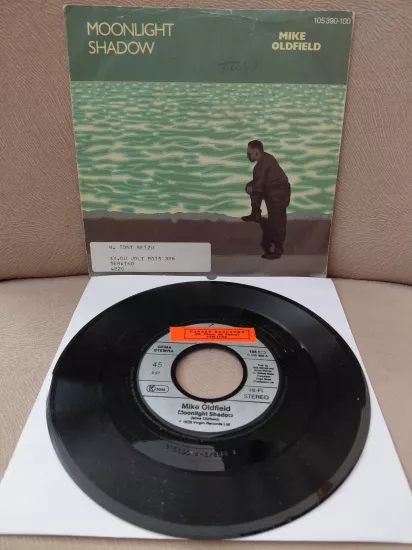Mike Oldfield – Moonlight Shadow -  1992 Fransa Basım 45lik Plak