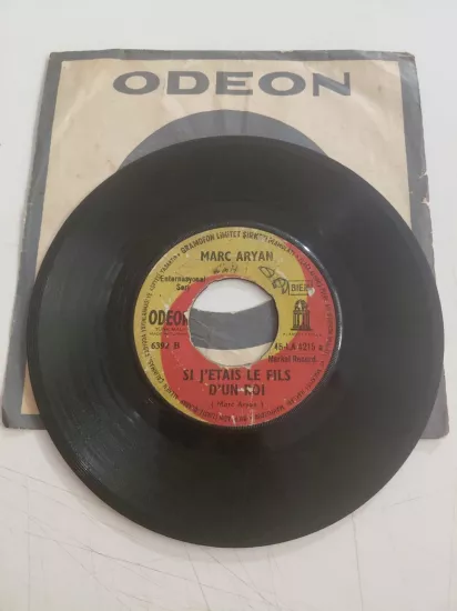 Marc Aryan – Si J’etais Le Fils Du’n Roi / Le Temps De L’amour - 1964 Türkiye Basım 45’lik Plak