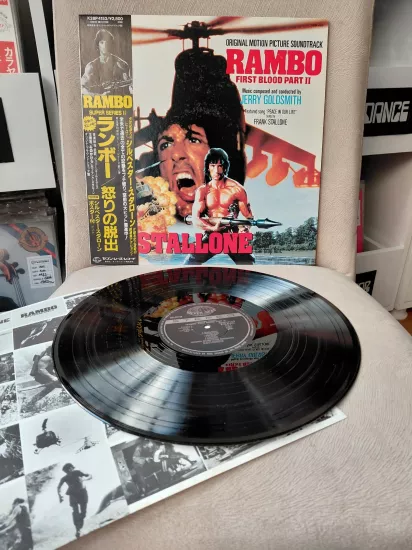 Jerry Goldsmith – Rambo: First Blood Part II (Soundtrack) - 1985 Japonya Basım 33 Lük LP Albüm Plak - Obi’li