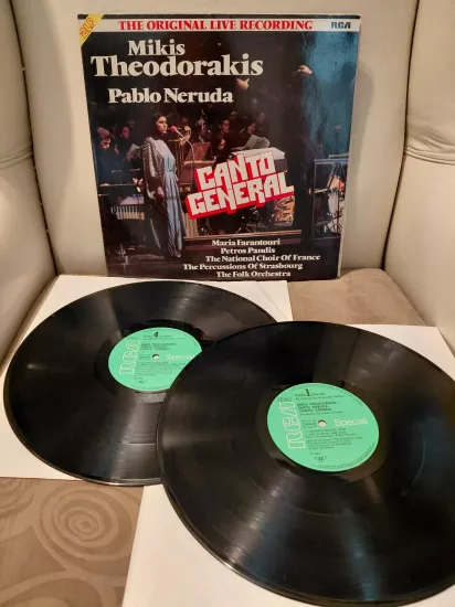 Mikis Theodorakis - Pablo Neruda – Canto General - 1975  Almanya Basım Albüm - 2xLP Plak