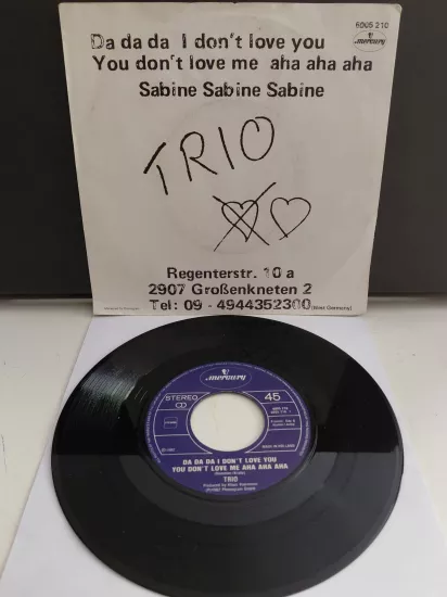 TRIO - Da Da Da I Don’t Love You You Don’t Love Me Aha Aha Aha - 1982 Hollanda Basım 45lik Plak