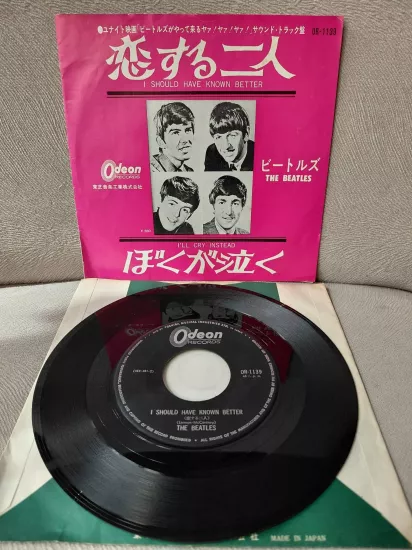 THE BEATLES  - I Should Have Known Better/  I’ll Cry Instead - 1964 Japonya  Basım 45lik Plak