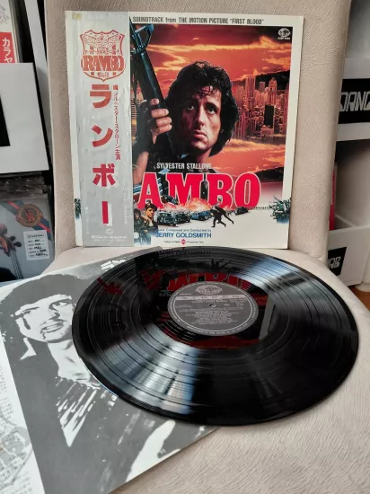 Jerry Goldsmith – Rambo: First Blood (Soundtrack) - 1983 Japonya Basım 33 Lük LP Albüm Plak - Obi’li