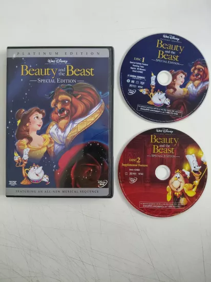 Beauty And The Beast ( Güzel ve Çirkin) - 2xDVD Animasyon /1. Bölge-Türkçe altyazı yoktur