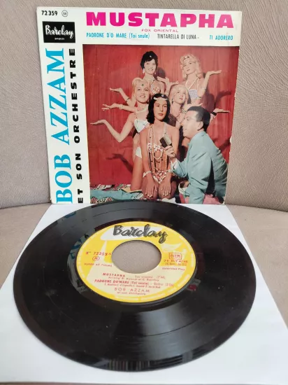 Bob Azzam Et Son Orchestre  –  Mustapha - 1960 Fransa  Basım EP Plak