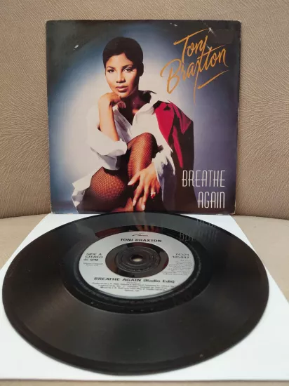 Toni Braxton  – Breathe Again  -  1993   İngiltere Basım 45’lik  Plak