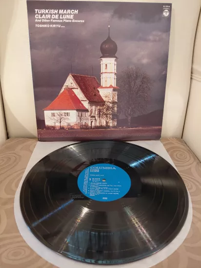 TURKISH MARCH CLAIR DE LUNE  – Toshiko Kiryu Piano - 1980 Japonya Basım LP Plak Albüm
