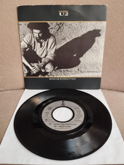 U2 ‎– With Or Without You  - 1987 Almanya  Basım 45 LİK PLAK - 2. El