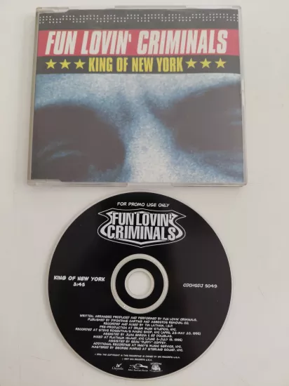 Fun Lovin’ Criminals  – King Of New York - 1997  İngiltere Basım - CD Single Promo / Hip Hop