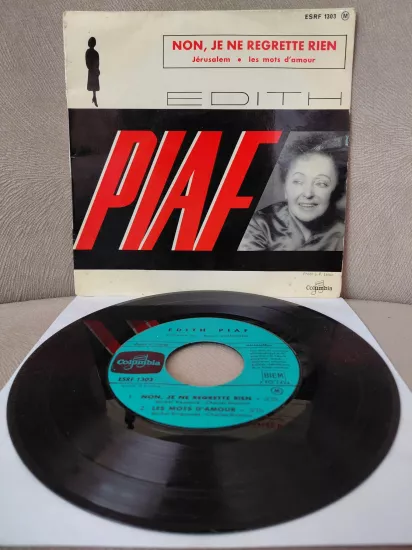 Edith Piaf  –  Non, Je Ne Regrette Rien -  1961  Fransa Basım EP Plak