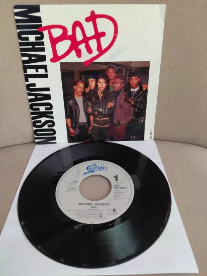 MICHAEL JACKSON - Bad - 1987 Hollanda Basım 45lik Plak