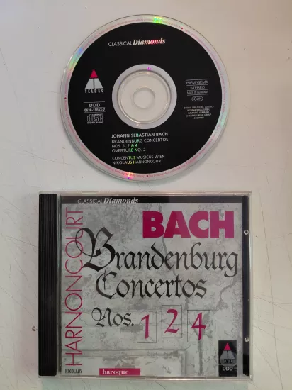 Bach – Brandenburg Concertos Nos. 1, 2 & 4 Overture No. 2 - 1997 Avrupa Basım CD Albüm