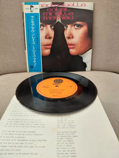 Mireille Mathieu  -  Madmoiselle Soleil - 1971 Japonya Basım EP Plak -Obili (Nadir)