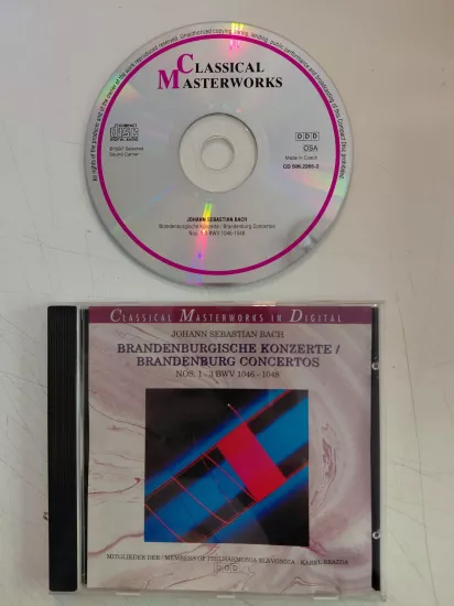 J. S. Bach – Brandenburg Concertos Nos. 1 - 3 BWV 1046 - 1048 - 1990  Almanya Basım CD Albüm