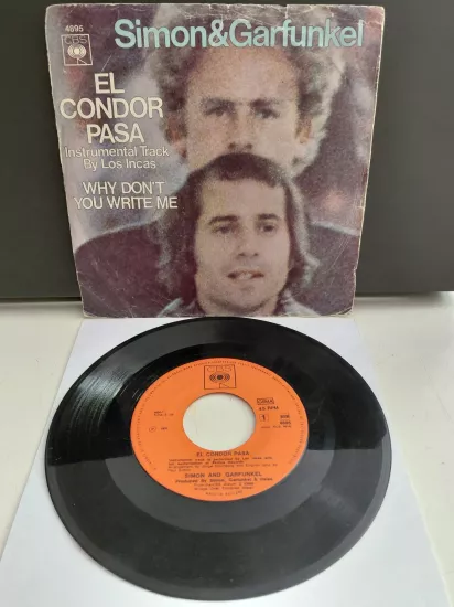 Simon And Garfunkel  – El Condor Pasa - 1970 Almanya  Basım 45lik Plak