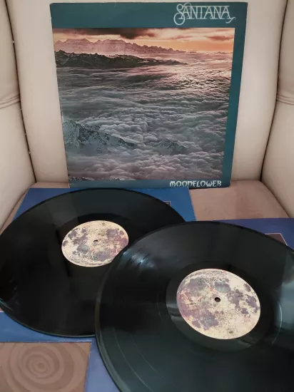 Santana  –  Moonflower - 1977 Hollanda Basım - 33lük 2xLP Plak Albüm