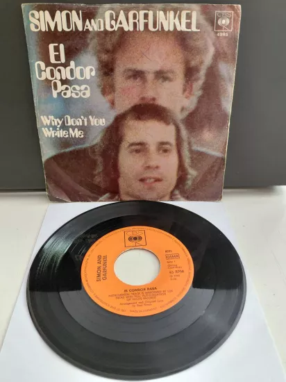 Simon And Garfunkel  – El Condor Pasa - 1970 Almanya  Basım 45lik Plak