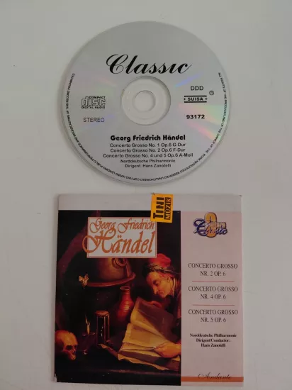 Händel - Hans Zanotelli – Concerto Grosso Nr.1 Op.6 / Nr. 2 Op. 6 / Nr. 4 Op. 6 /No.5, Op.6 - Avrupa Basım CD Albüm