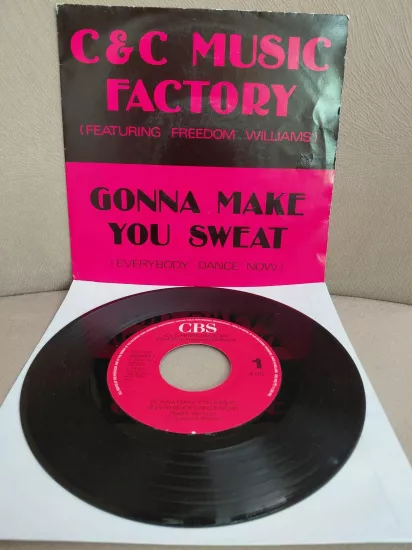 C & C Music Factory  – Gonna Make You Sweat (Everybody Dance Now) - 1990 Hollanda Basım 45’lik  Plak