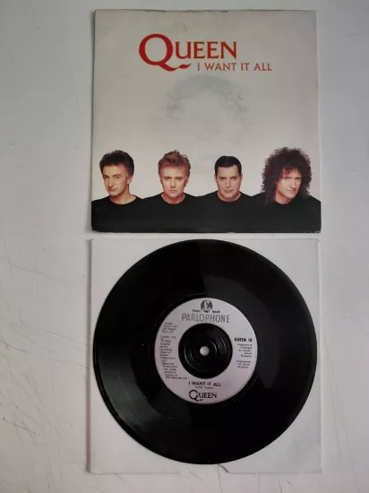 QUEEN  - I WANT IT ALL - 1989 İNGİLTERE BASIM 45 LİK  PLAK