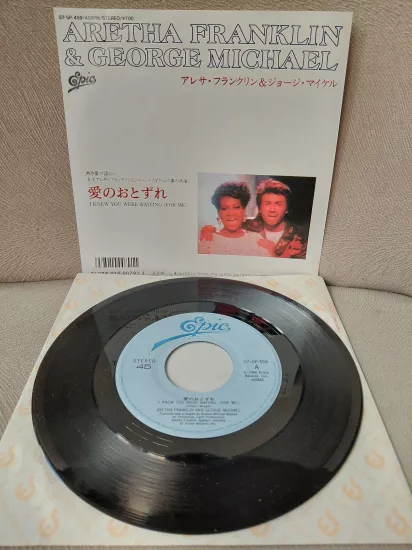 Aretha Franklin & George Michael - I Knew You Were Waiting (For Me) - 1987 Japonya Basım  45lik Plak