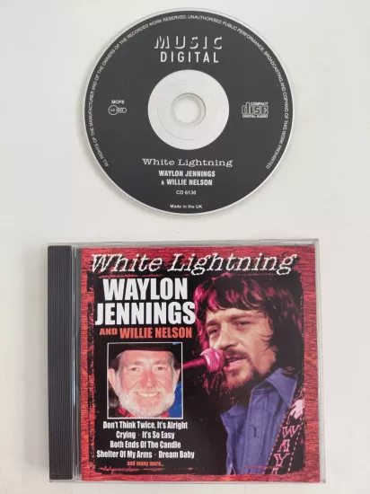 Waylon Jennings & Willie Nelson – White Lightning  - 2000 İngiltere Basım - CD Albüm