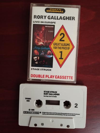 Rory Gallagher ‎– Live! In Europe / Stage Struck (Recorded Live)  -  1989 İngiltere Basım  Kaset Albüm