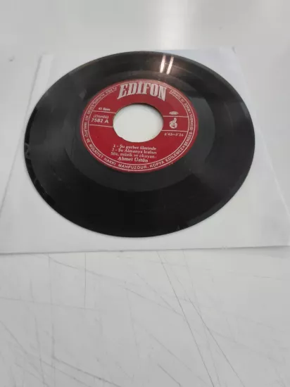 Ahmet Üstün – Şu Gurbet İllerinde / Şu Almanya Kızları - Türkiye Dönem  Basım EP Plak /Kapaksız